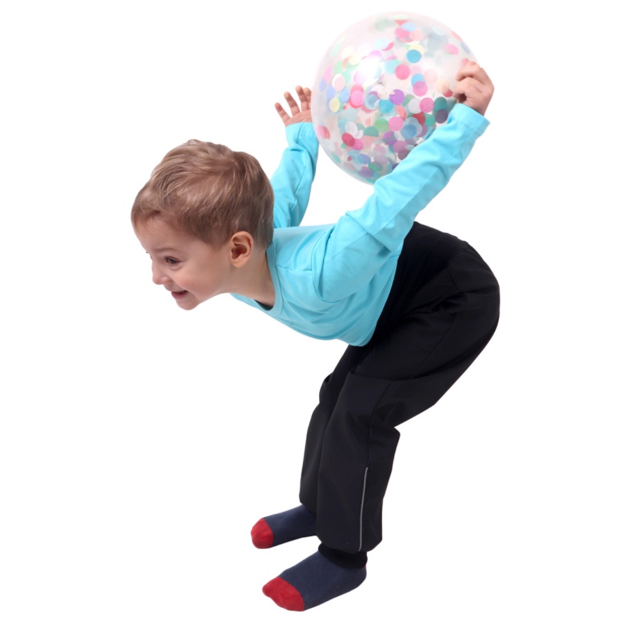 JOŽÁNEK Dětské softshellové kalhoty bez zateplení, černé